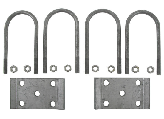 U-Bolt Kit for Mounting 8,000-lb, Round Trailer Axles - 8