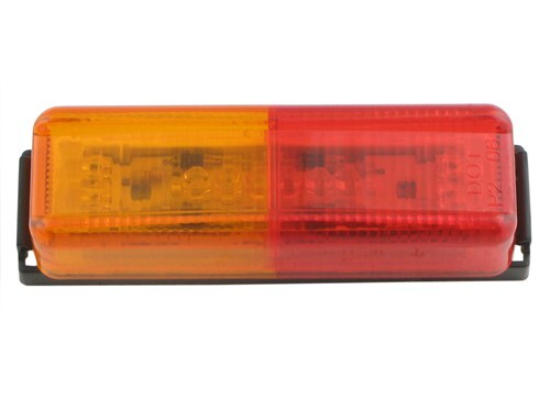 Optronics Thinline LED Trailer Fender Light w/ Bracket  Amber/Red Lens