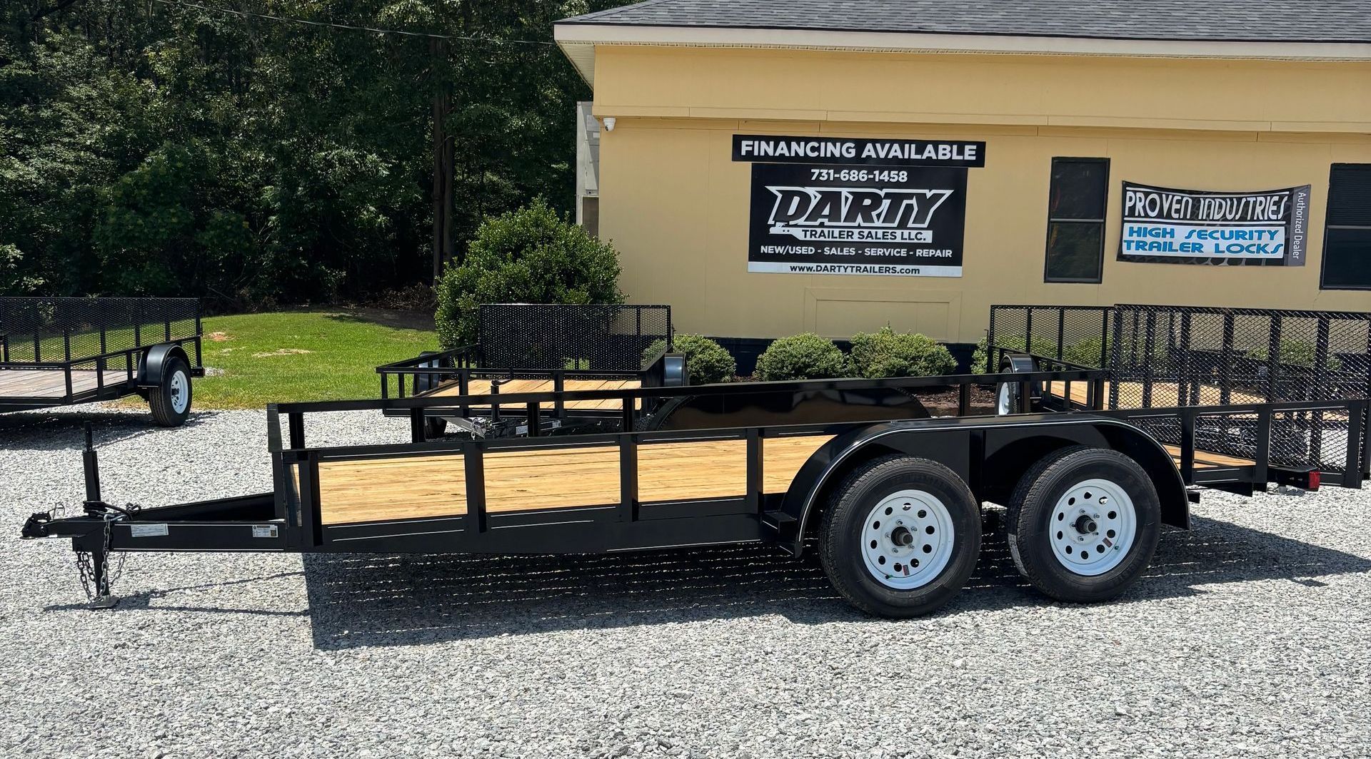 6'10 x 16' Utility Tandem Axle - with Angle Top Rail