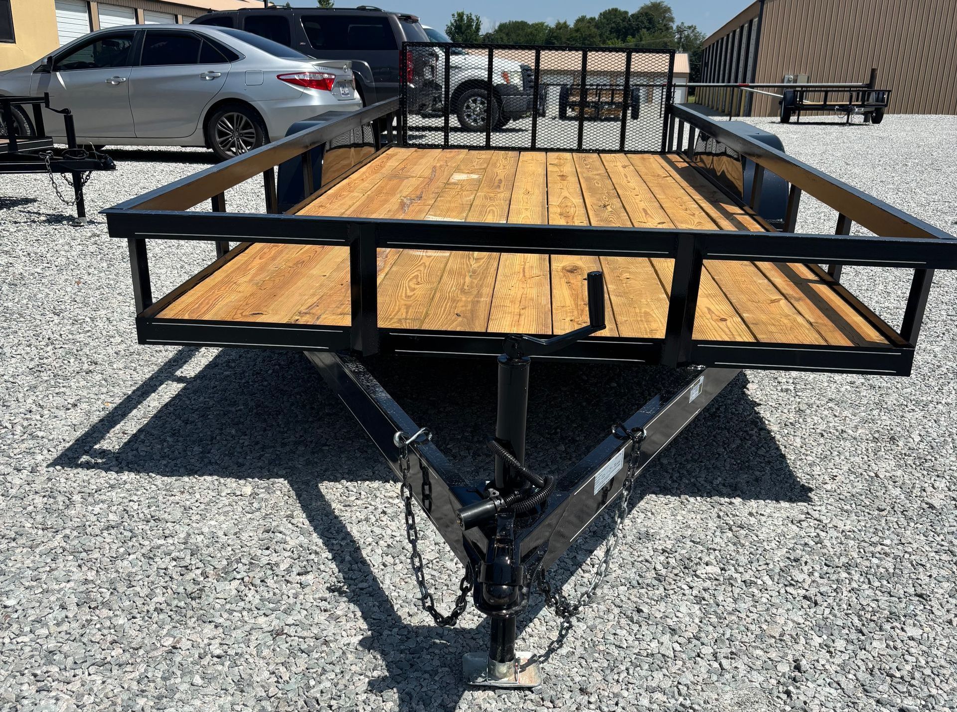 6'10 x 18' Utility Tandem Axle - with Brake and Angle Top Rail