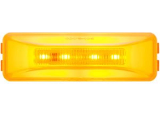 GloLight Thinline LED Trailer Clearance or Side Marker Light - Submersible - Rectangle - Amber Lens