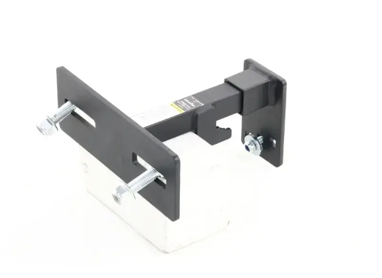 SPARE MOUNTS:Spare Tire Carrier for Trailer with Angle-Iron Railing - Clamp On