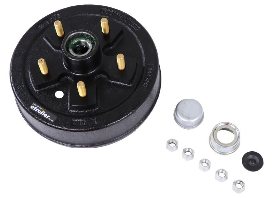 BEARINGS:Easy Grease Trailer Hub and Drum Assembly for 3.5K Axles - 10
