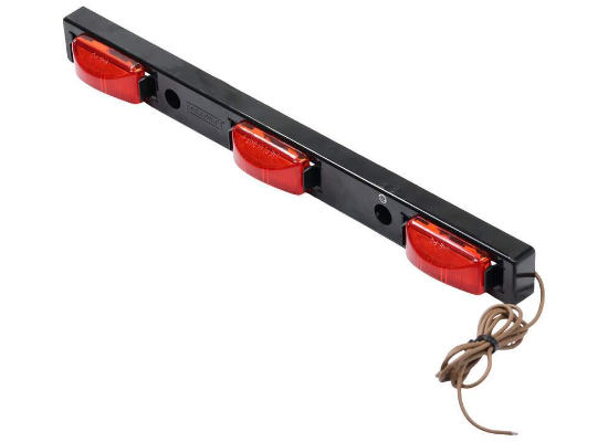 Identification Light Bar for Trucks and Trailers - Weatherproof - Incandescent - Red Lens