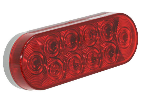 LED Trailer Tail Light - Stop, Tail, Turn - Submersible -- Red Lens