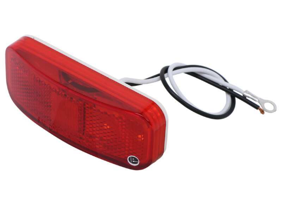 Optronics LED Trailer Clearance or Side Marker Light w/ Reflector - 6 Diodes - Rectangle - Red Lens