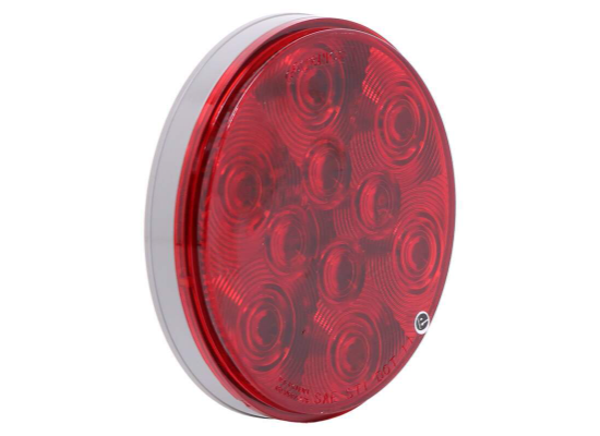 Optronics LED Trailer Tail Light - Stop, Tail, Turn - Submersible - 10 Diodes - Round - Red Lens
