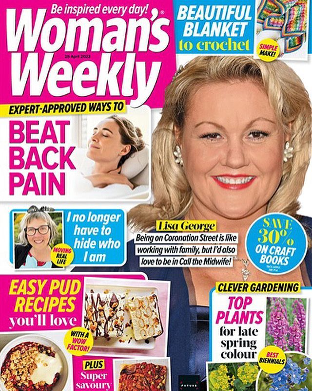 Lisa George features on the cover of Woman's Weekly