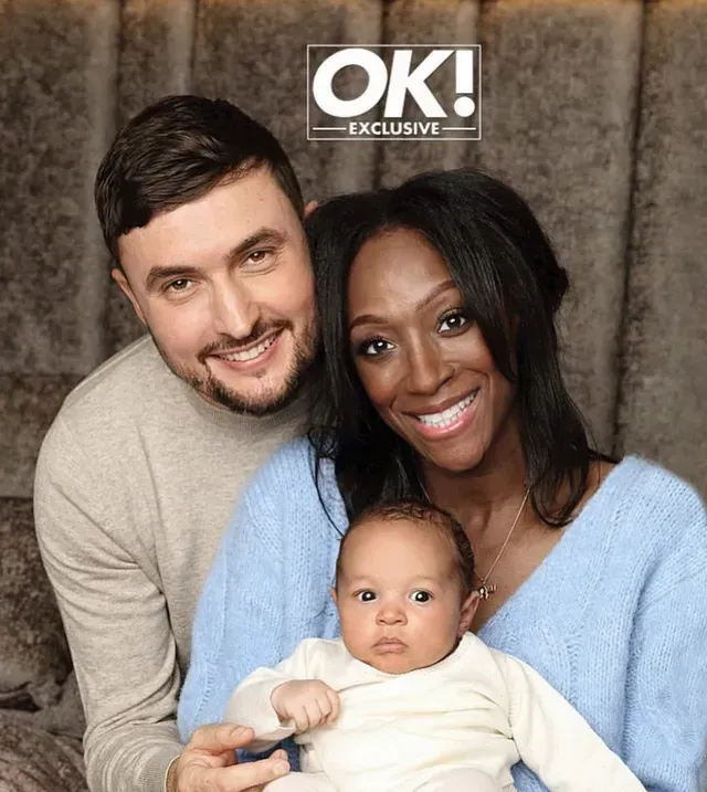 Victoria Ekanoye and Jonny Lomas make OK! Magazine cover with exclusive baby shoot