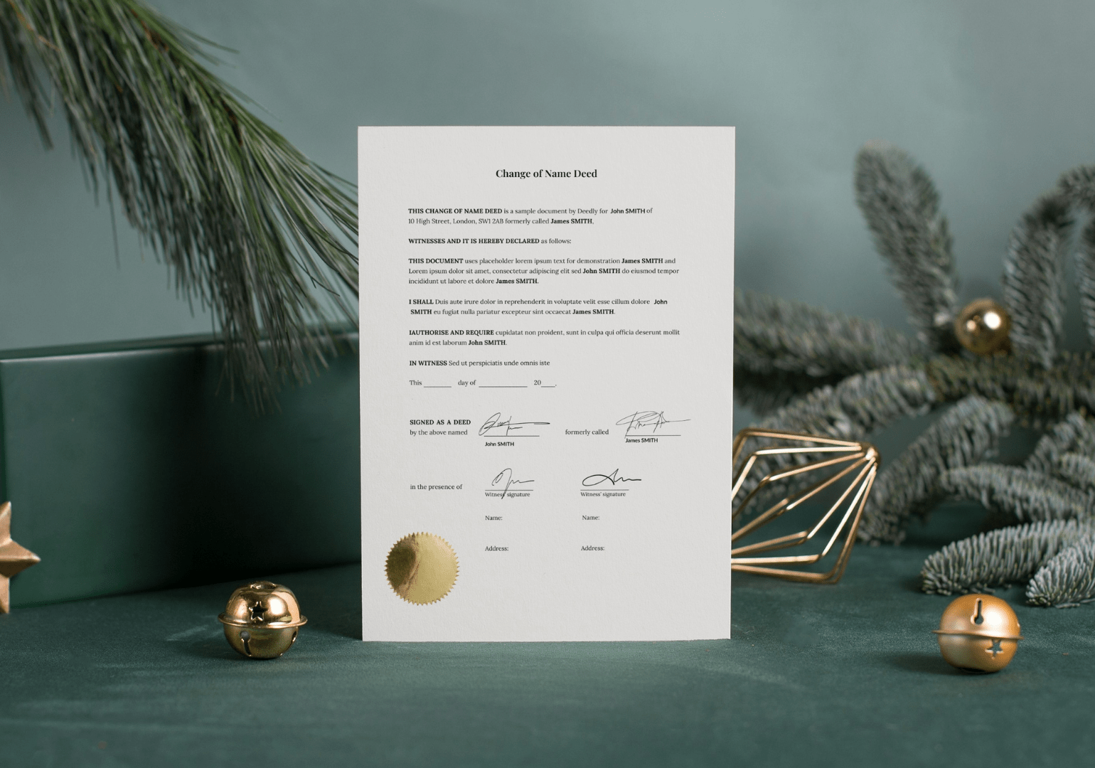 Photo of a Deed Poll from Deedly