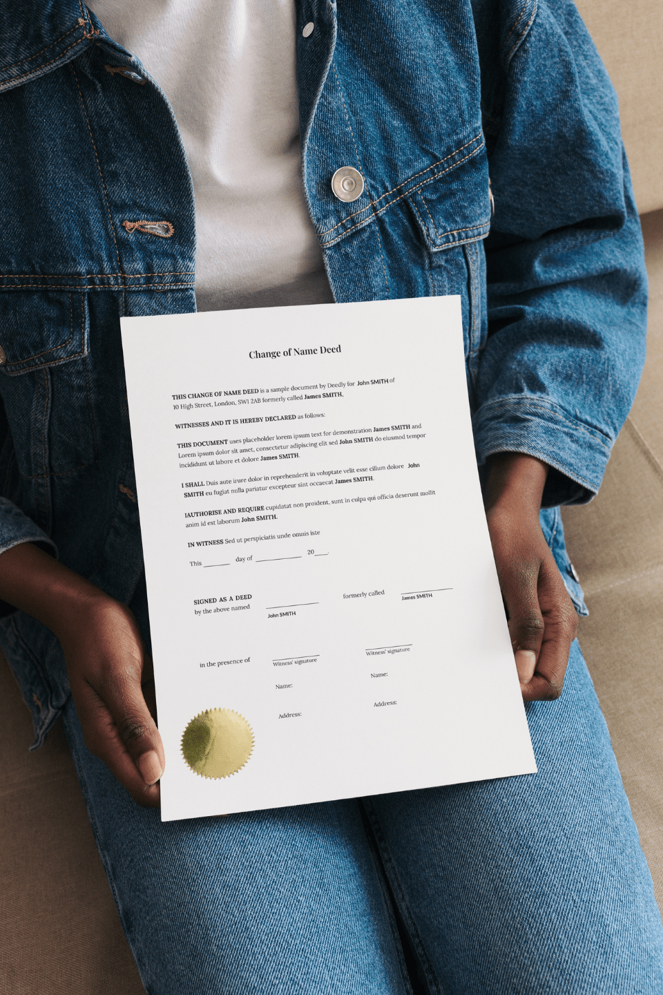 Photo of a Deed Poll from Deedly