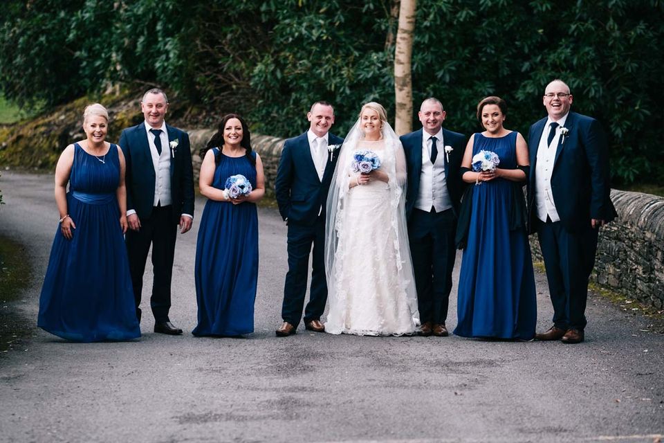 wedding group photo at Westlodge Hotel Bantry gardens