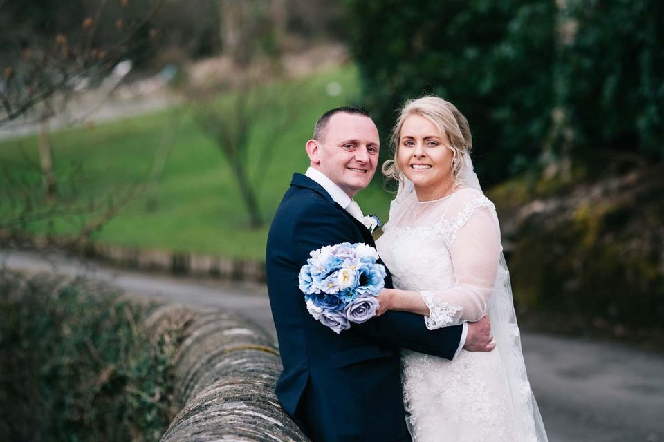 wedding couple photo at Westlodge Hotel Bantry gardens