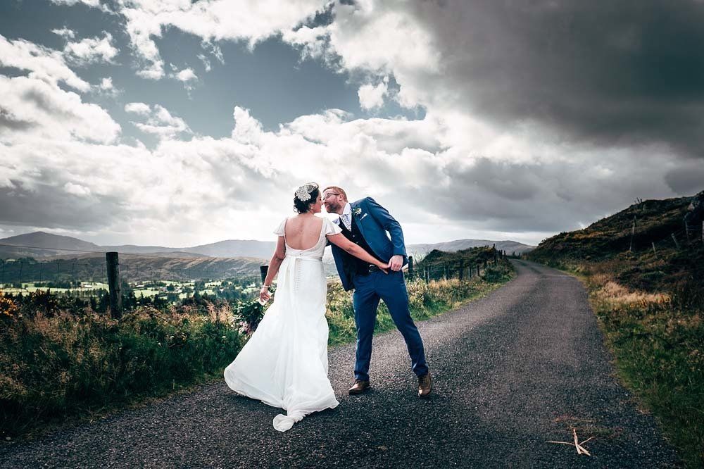 wedding couple at Gougane Barra Hotel