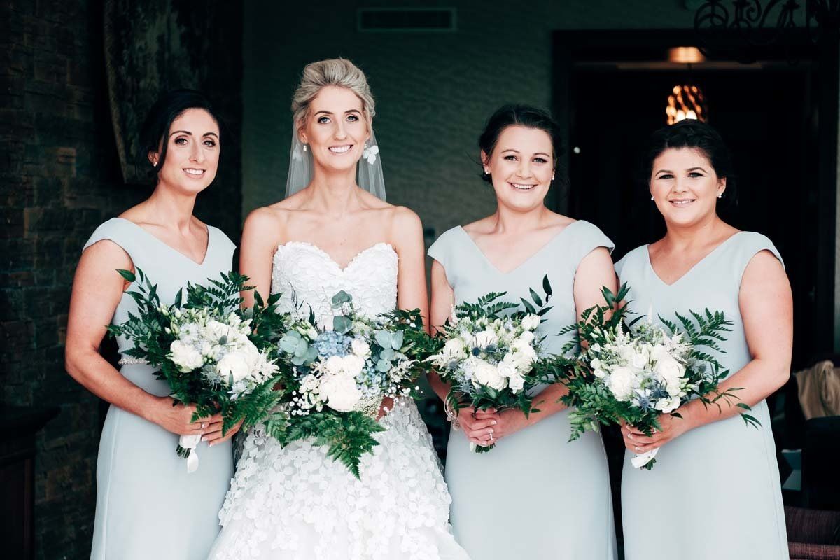 wedding bridal party ready before wedding at Fota Island Resort