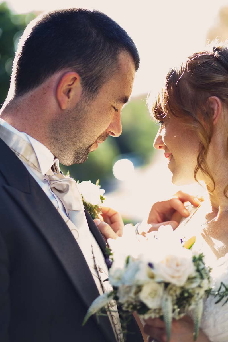 wedding couple at Barnabrow House wedding
