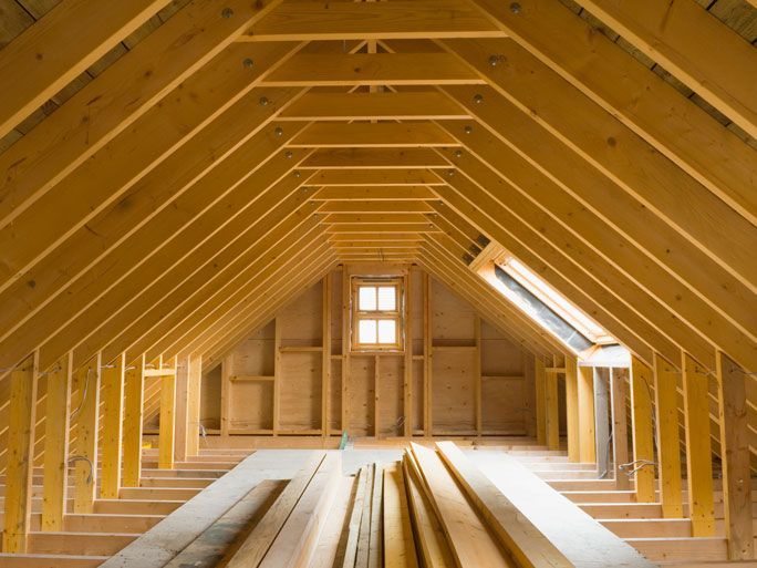 An image of an attic space