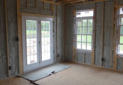 An image of spray foam installation