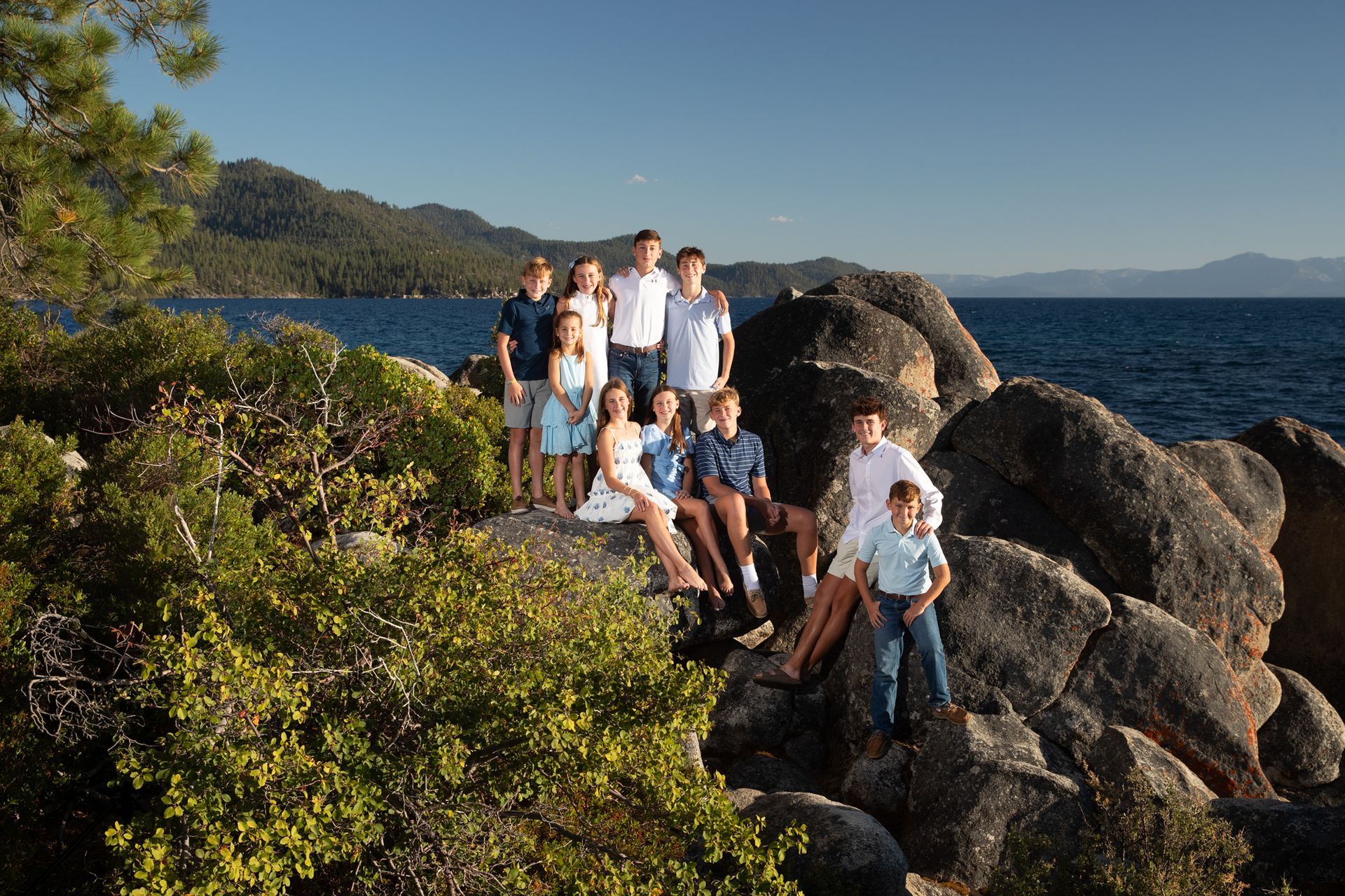 kids on boulders Tahoe