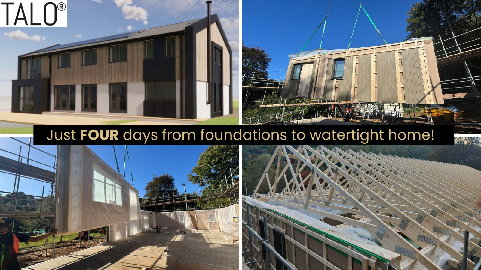 March Hares - a large private house, built using the TALO offsite system and watertight in just four days