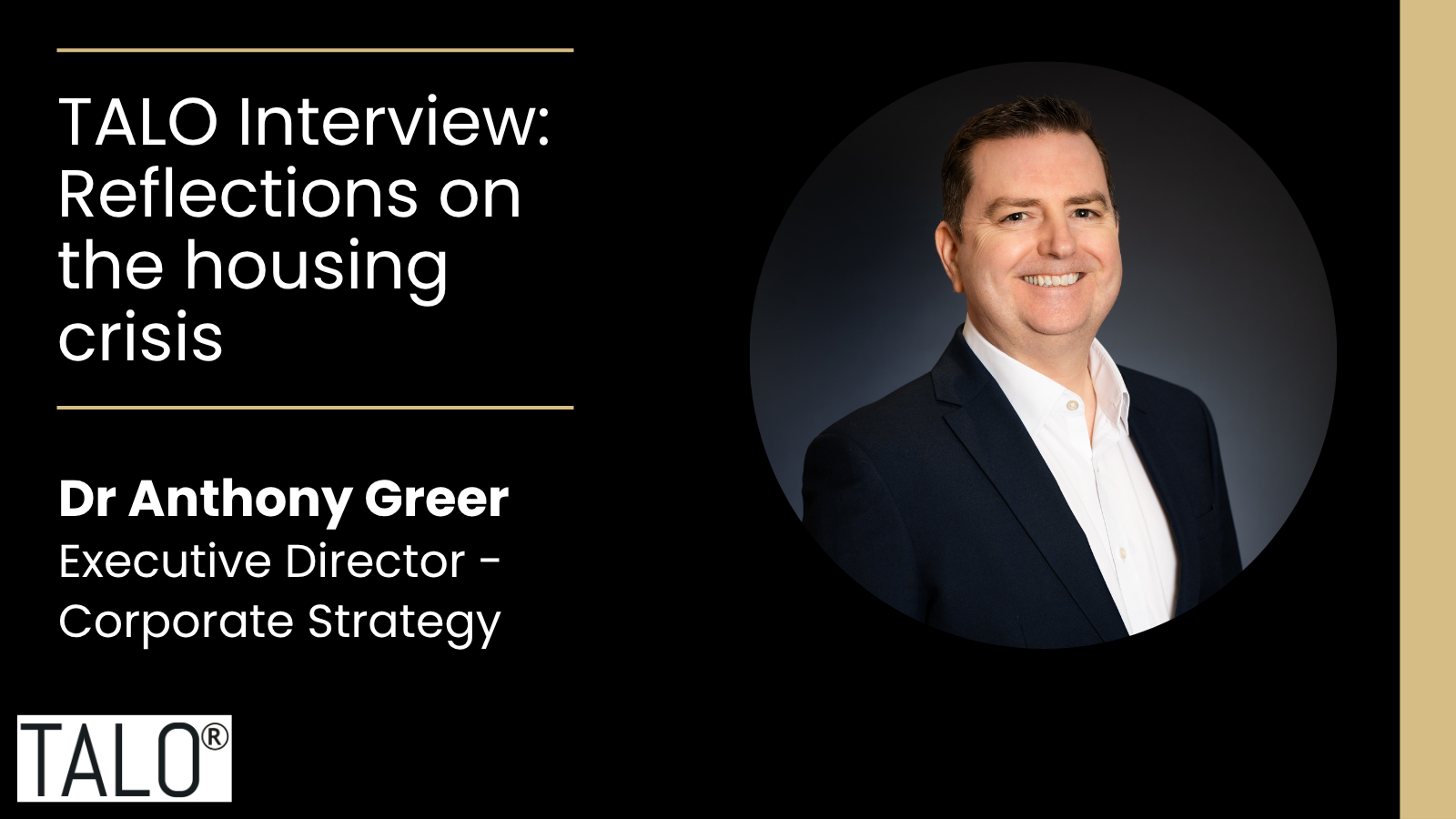 TALO Interview - Dr Anthony Greer shares his thoughts on the UK housing crisis and TALO's mission to eradicate fuel poverty for everyone