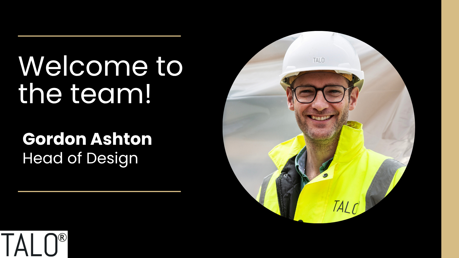 Offsite housing specialist TALO has appointed Gordon Ashton as Head of Design as part of its expansion