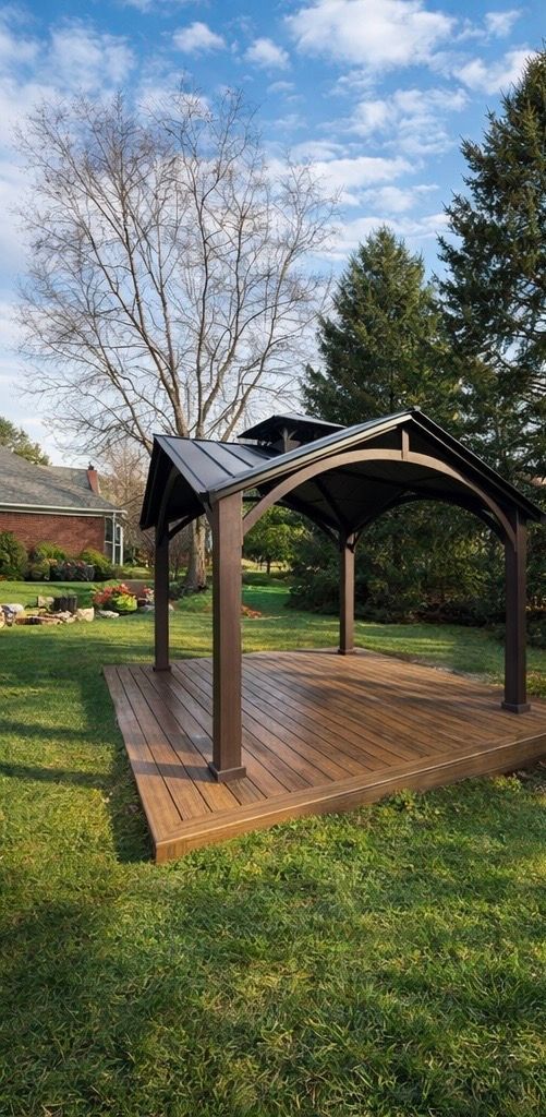 Deck repair project in Pendleton – DeckHeadSky restored outdoor deck with secure railing and durable wood construction