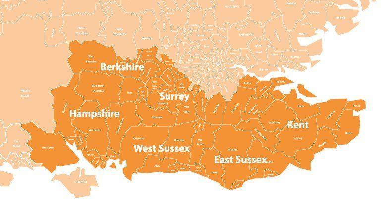 Areas Served by Hampshire Staircase Refurbishments
