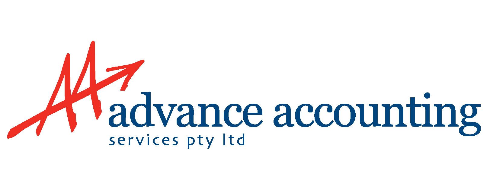 A logo for a company called advance accounting services pty ltd