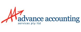 A logo for a company called advance accounting services pty ltd