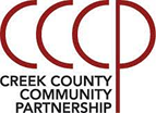 The logo for Creek County Community Partnership, featuring the red acronym "CCCP" above the full organization name.