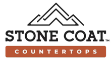 The stone coat countertops logo has a mountain on it.
