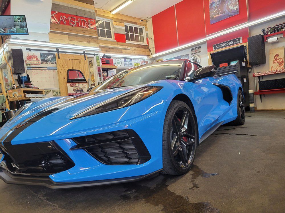 Blue Sports Cars After Wash — Kamloops, BC — Kamshine Automotive Detailing Ltd.