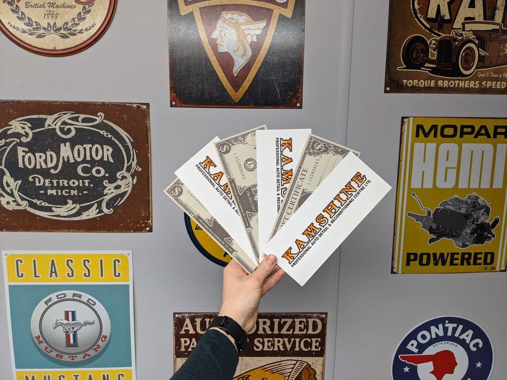 Kamshine Gift Certificate — Kamloops, BC — Kamshine Automotive Detailing Ltd.