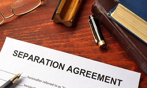 Law Office Of Chad Hammond — Separation Agreement Form On An Office Table in Elmira, NY
