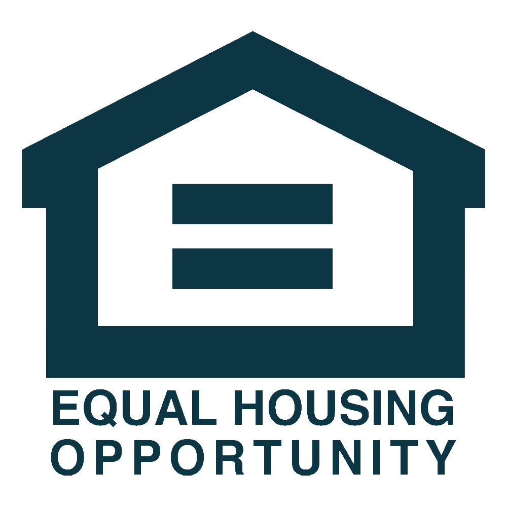 the logo for equal housing opportunity shows a house with a equal sign inside of it .