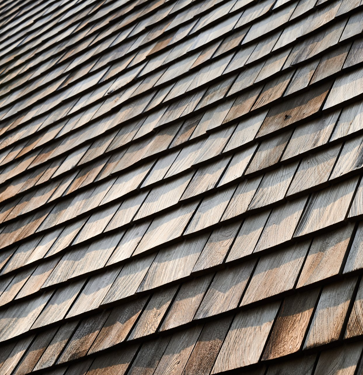 background of a tile wood board roof