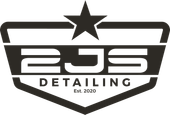 Logo for EJS Detailing, featuring a star above the initials 
