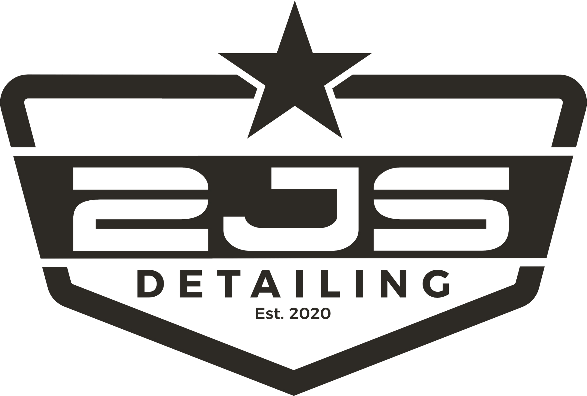 Logo for EJS Detailing: Shield with star, 