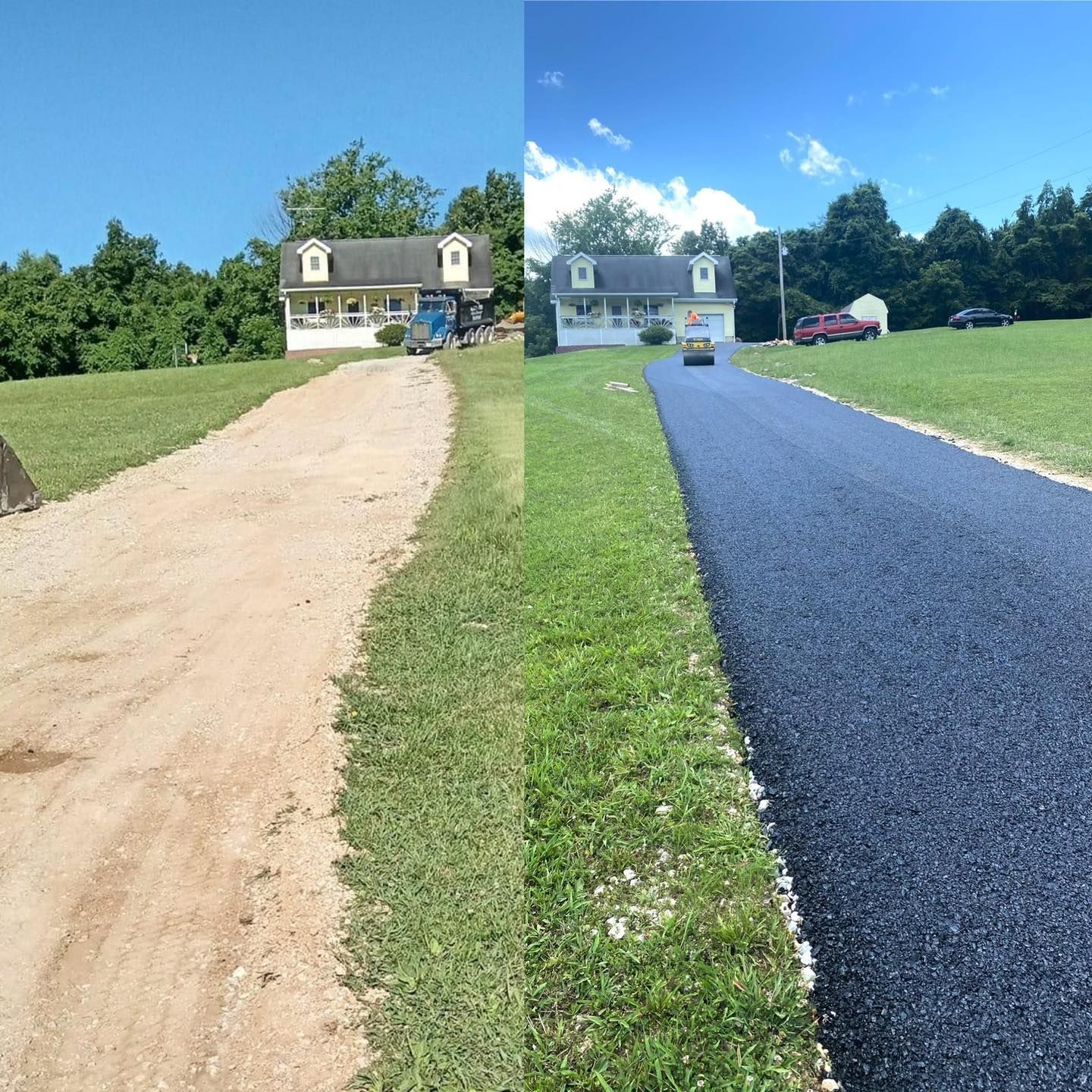 Driveway Paving Before and After — Bloomington, IN – Bloomington Seal Coating