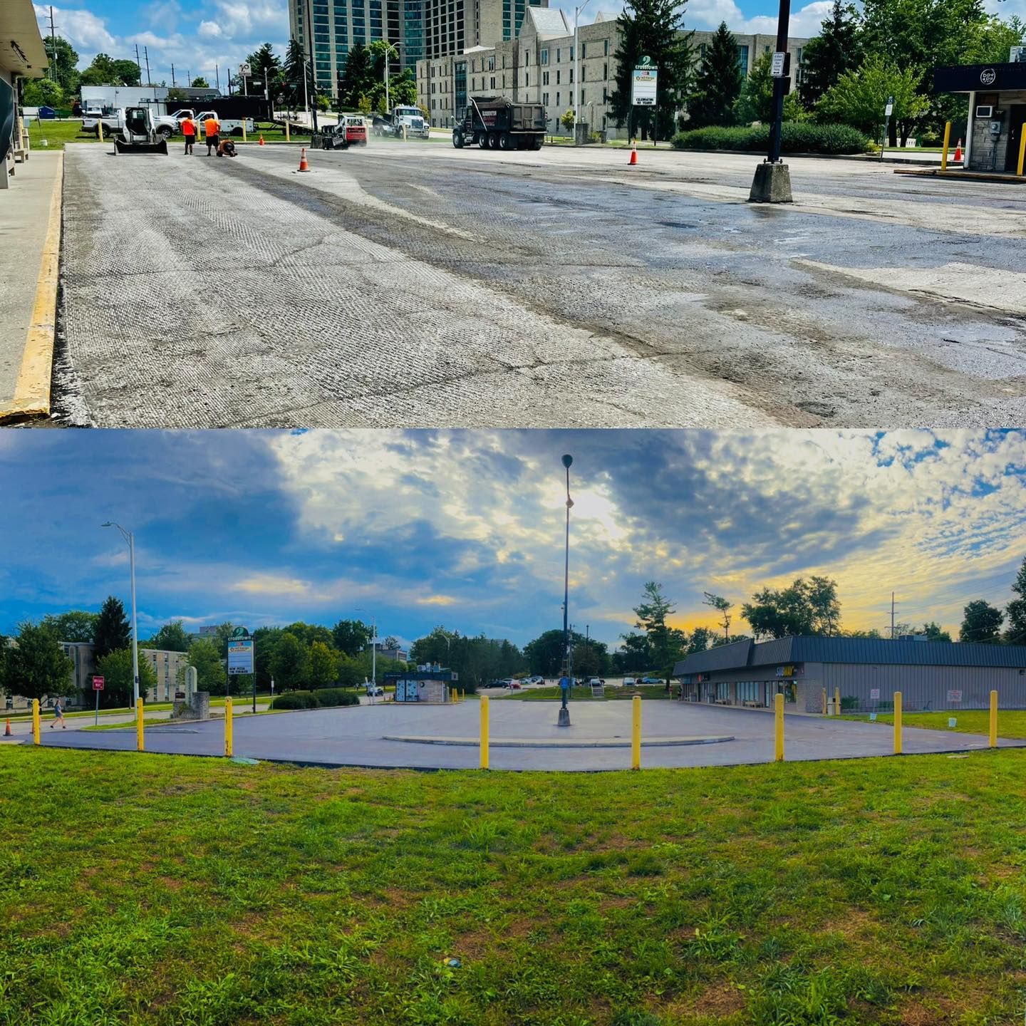 Before and After of Parking Lot Resurfacing — Bloomington, IN – Bloomington Seal Coating