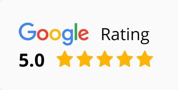 A google rating of 5.0 stars