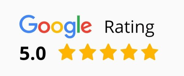 A google rating of 5 stars