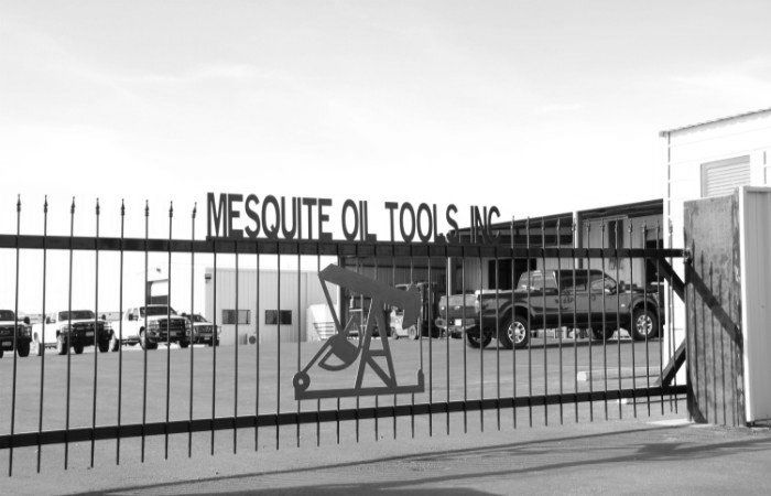 Oilfield Company Gate Entrance in Snyder, TX