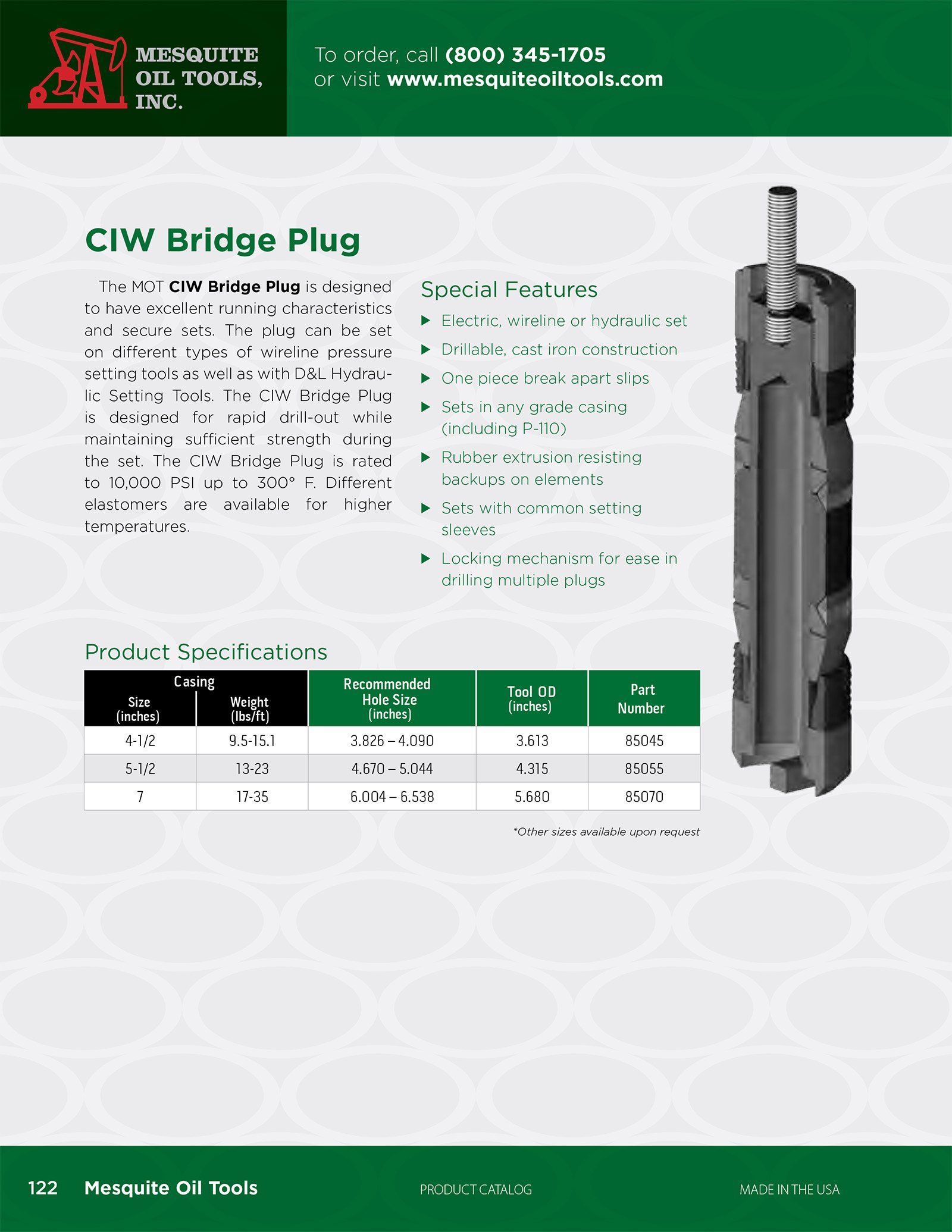 Cast Iron Bridge Plug Information