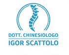 Logo featuring a blue spinal column within a circle, text reads 