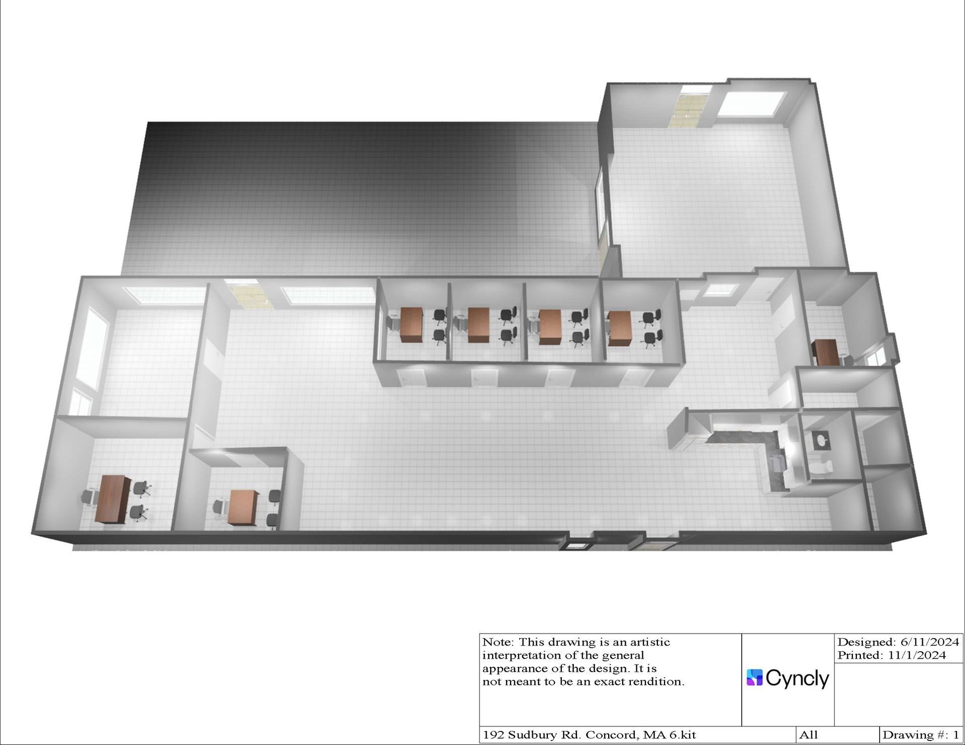 A 3d floor plan of a building by cyndy