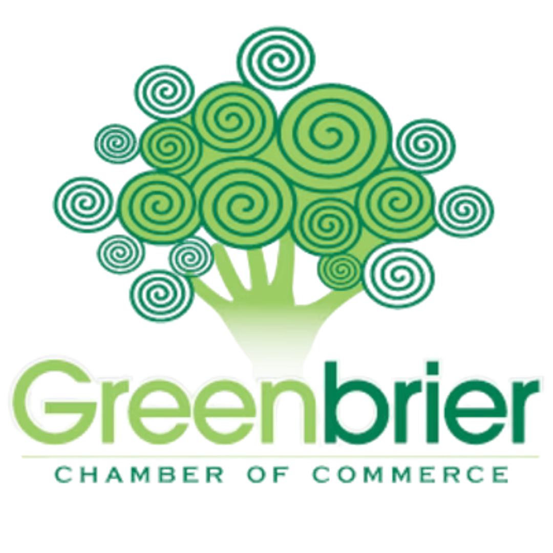 A logo for the greenbrier chamber of commerce