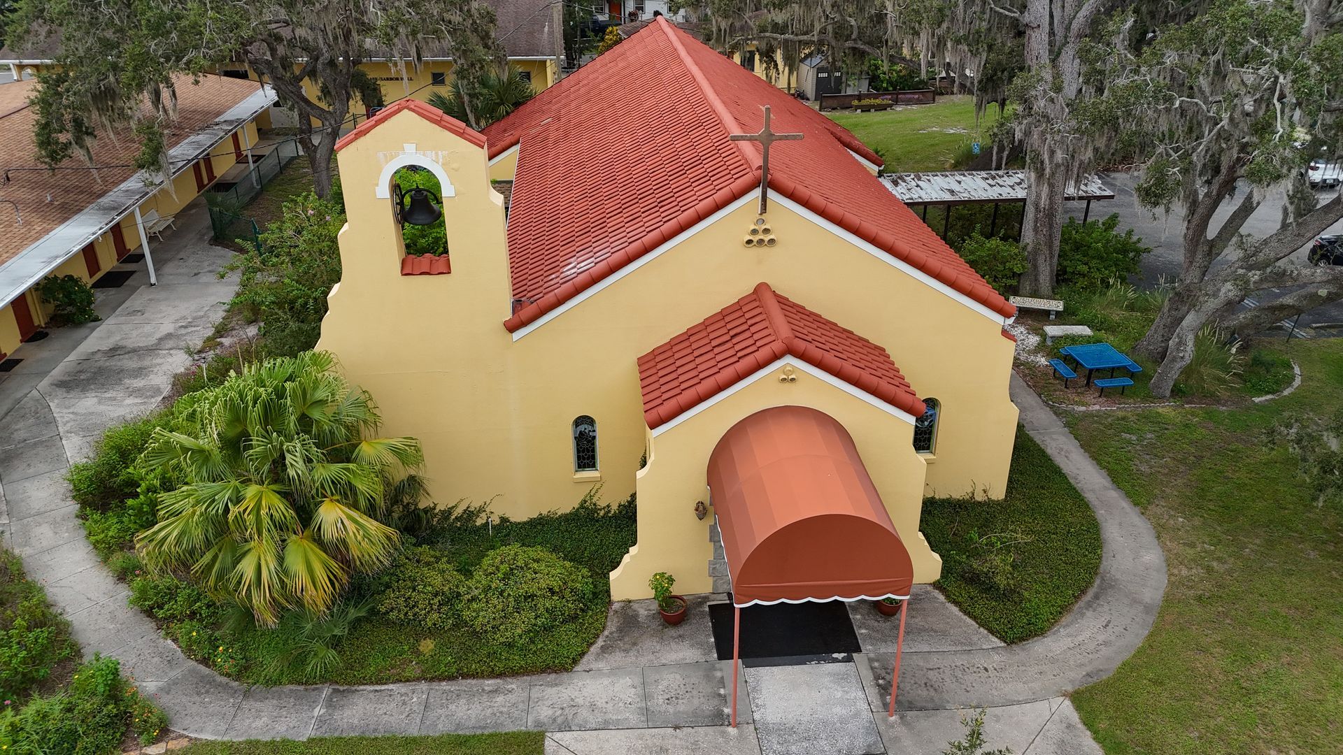 Aerial view of the sanctuary