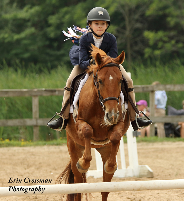 One of Ashley's students at a Kings Meadow schooling show